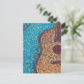 Impresionist Guitar Postcard Postkarte (Stehend Vorderseite)