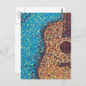 Impresionist Guitar Postcard Postkarte (Vorne/Hinten)