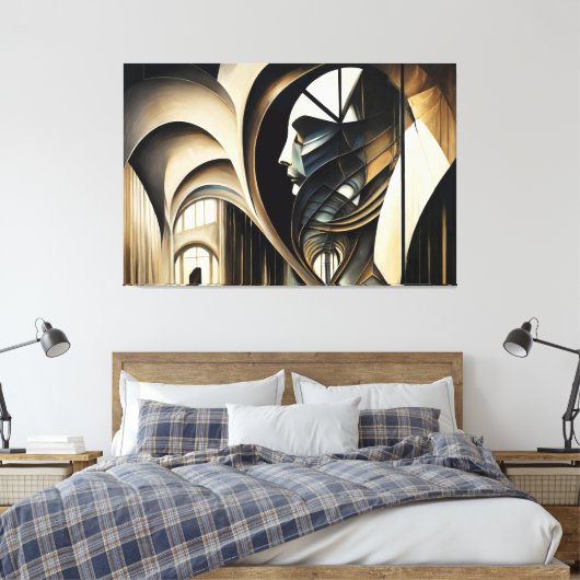 Impressão em Tela Abstract Realism Leinwanddruck (Insitu (Schlafzimmer))