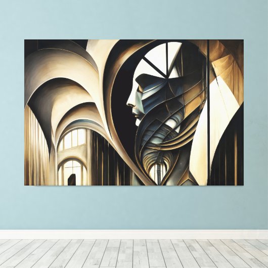 Impressão em Tela Abstract Realism Leinwanddruck (Insitu (Holzboden))