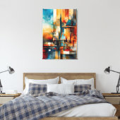 Impressão Em Tela Abstract vertical and horizontal Leinwanddruck (Insitu (Schlafzimmer))