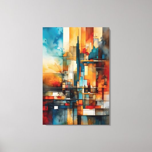 Impressão Em Tela Abstract vertical and horizontal Leinwanddruck (Vorderseite)