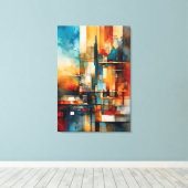 Impressão Em Tela Abstract vertical and horizontal Leinwanddruck (Insitu (Holzboden))