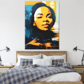 Impressão Em Tela Quadro Rosto de mulher Abstrato Leinwanddruck (Insitu (Schlafzimmer))