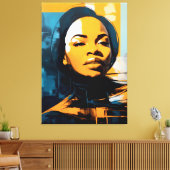 Impressão Em Tela Quadro Rosto de mulher Abstrato Leinwanddruck (Insitu (Wohnzimmer))