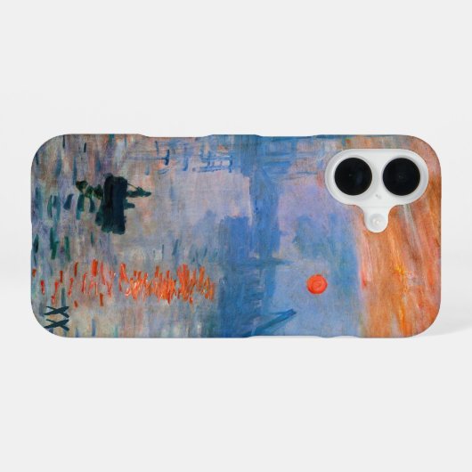 Impression by Claude Monet – Personalized Art iPhone 16 Hülle (Rückseite (Horizontal))