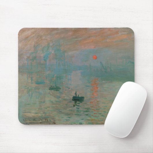 Impression, Soleil Levant von Claude Monet 1872 Mousepad (Mit Mouse)