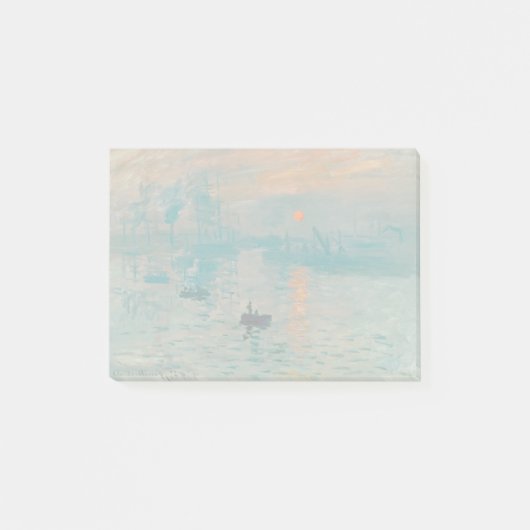 Impression Sonnenaufgang Claude Monet Post-it Klebezettel (Vorderseite)
