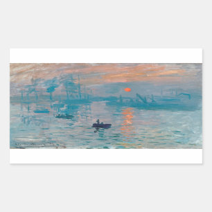Impression Sonnenaufgang Claude Monet  Rechteckiger Aufkleber