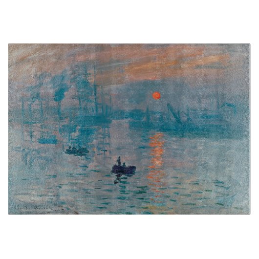 Impression Sonnenaufgang Claude Monet Schneidebrett (Vorderseite)