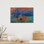 Impression, sunrise by Claude Monet Poster (Küche)