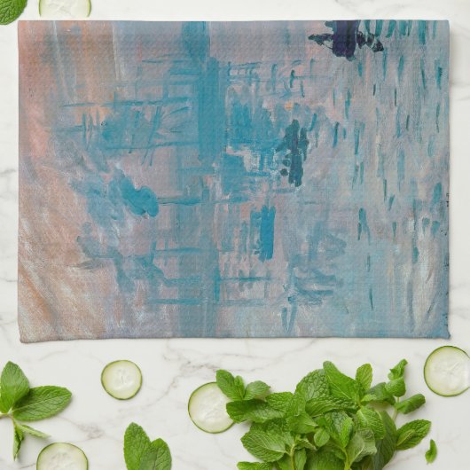 Impression Sunrise Claude Monet Geschirrtuch (Gefaltet)