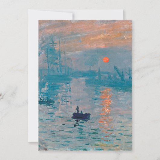 Impression Sunrise claude monet impressionist Einladung (Rückseite)