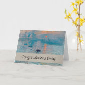 Impression Sunrise claude monet impressionist Karte (Gelbe Blume)