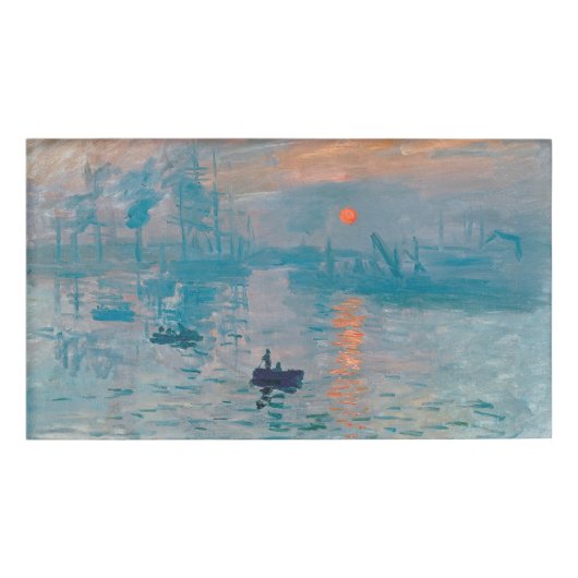 Impression Sunrise Claude Monet Namenschild (Vorderseite)