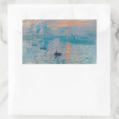 Impression Sunrise Claude Monet Rechteckiger Aufkleber (Tasche)
