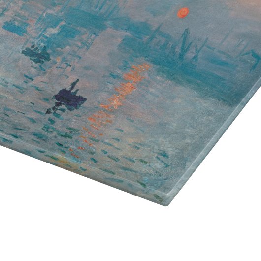 Impression Sunrise Claude Monet Schneidebrett (Ecke)
