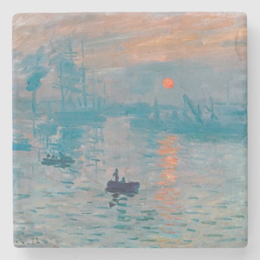 Impression Sunrise Claude Monet Steinuntersetzer (Vorderseite)