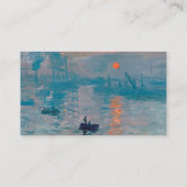 Impression Sunrise Claude Monet Visitenkarte (Rückseite)