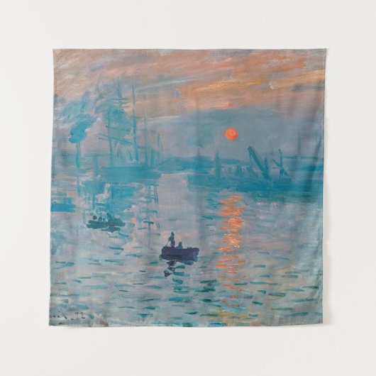 Impression Sunrise Claude Monet Wandteppich (Vorderseite)