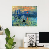 Impression Sunrise, Soleil Levant, Claude Monet Poster (Heimbüro)