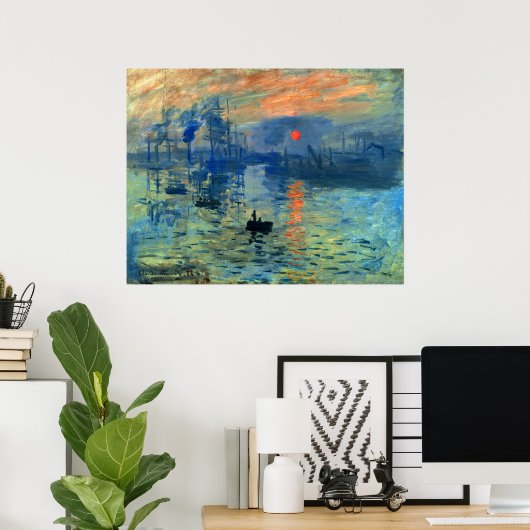 Impression Sunrise, Soleil Levant, Claude Monet Poster (Heimbüro)