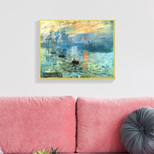 Impression Sunrise von Claude Monet Leinwanddruck (Insitu (Wohnzimmer))