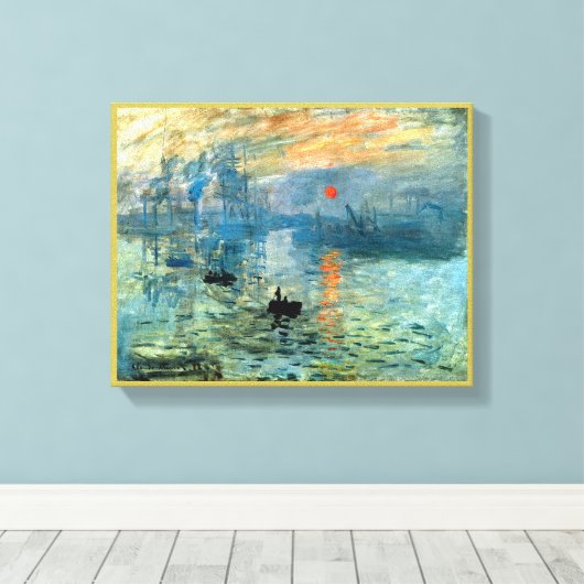 Impression Sunrise von Claude Monet Leinwanddruck (Insitu (Holzboden))
