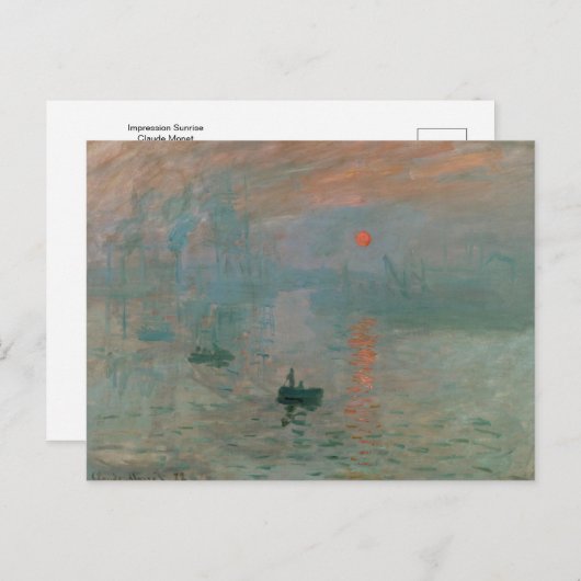 Impression Sunrise von Claude Monet Postcard Postkarte (Vorne/Hinten)