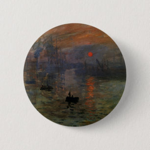 Impression Sunrise von Claude Monet, Vintage Art Button