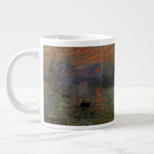 Impression Sunrise von Claude Monet, Vintage Kunst Jumbo-Tasse