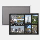 Impressionen aus Georgien USA Magnet (Vorderseite/Rückseite)