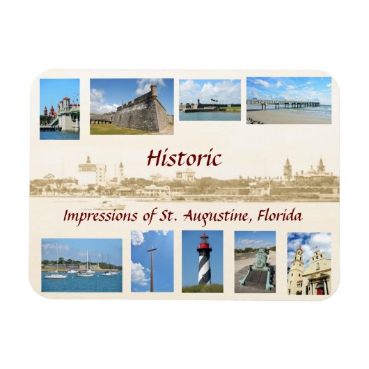 Impressionen von St. Augustine, Florida Magnet (Horizontal)
