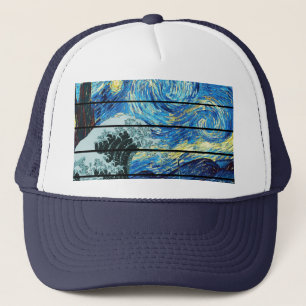 IMPRESSIONISM STERNENNACHT WELLE VON KANAGAWA KUNS TRUCKERKAPPE
