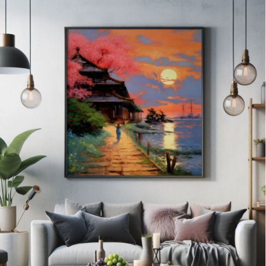 Impressionismus an der japanischen Küste Fotodruck