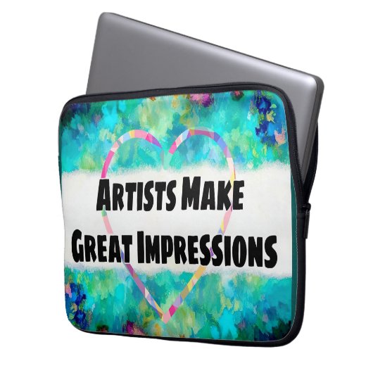 Impressionismus Art zitieren stolzen Künstler Laptopschutzhülle (Vorderseite Links)