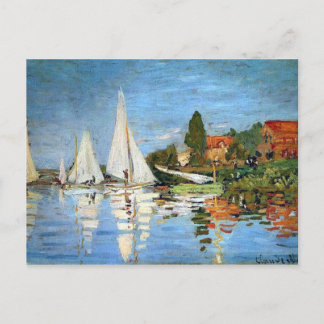 Impressionismus Boats Fine Art Postcard Postkarte