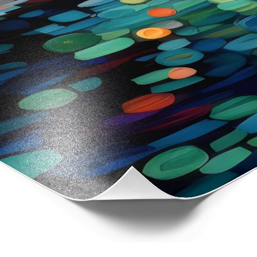 Impressionismus der Fluss Bank Fotodruck (Ecke)