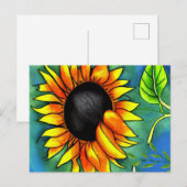 Impressionismus der Sonnenblumen Crayon Art Postkarte (Vorne/Hinten)