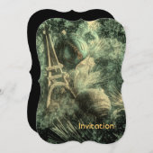 Impressionismus Franzose eiffelturm Einladung (Vorne/Hinten)