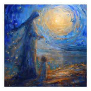 Impressionismus Heilige Maria und Baby Jesus Fotodruck