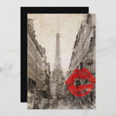 Impressionismus Herbstlandschaft Paris eiffel Turm Einladung (Vorne/Hinten)