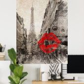 Impressionismus Herbstlandschaft paris eiffturm Poster (Heimbüro)