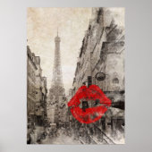 Impressionismus Herbstlandschaft paris eiffturm Poster (Vorne)