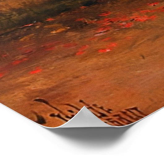 Impressionismus in Red Geraniums Poster (Ecke)