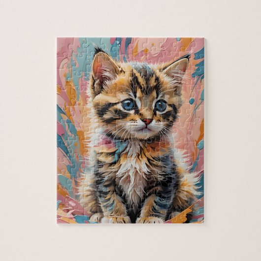 Impressionismus Kitty Jigsaw Puzzle (Vertikal)