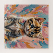 Impressionismus Kitty Puzzle (Horizontal)