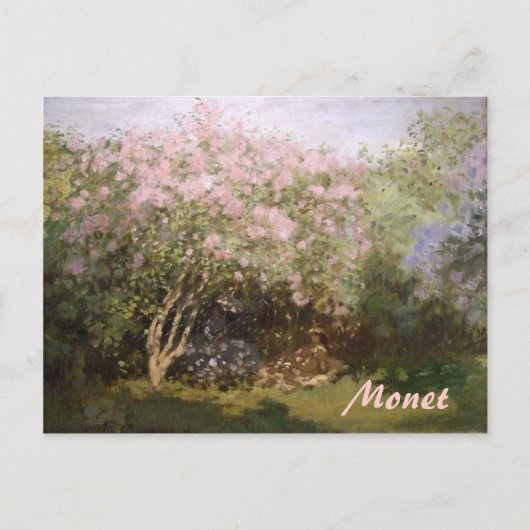 Impressionismus Lilacs by Monet Postcard Postkarte (Vorderseite)
