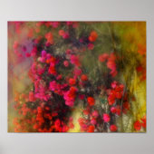 Impressionismus Red Bougainvillea Poster (Vorne)
