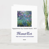 Impressionismus Rosa Blume Karte (Rückseite)